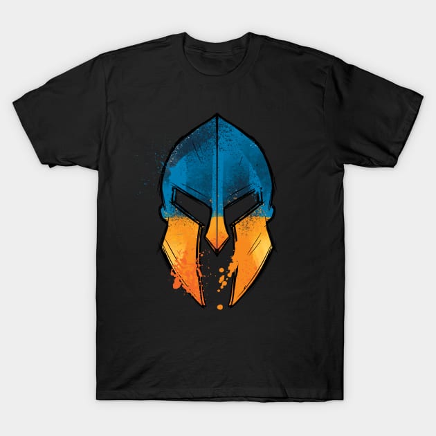 Helmet ukranian T-Shirt by Christyn Evans